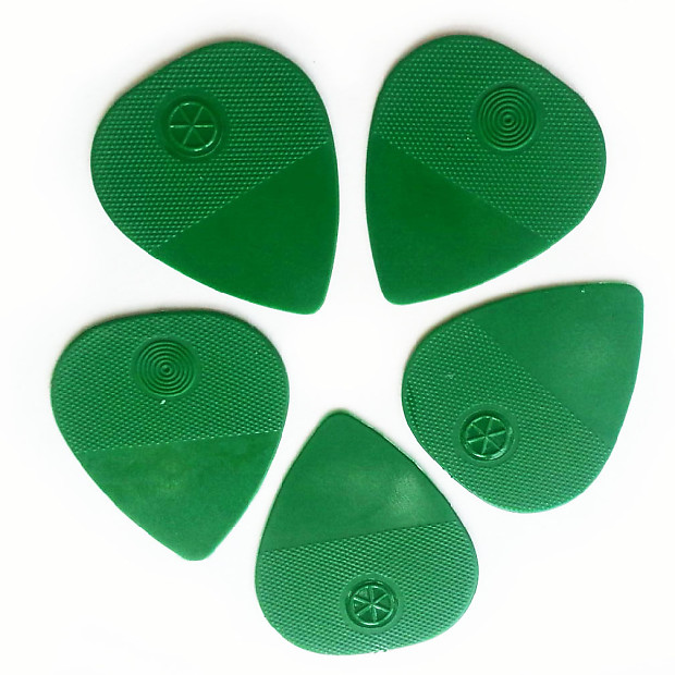 Original Mel Bay G&G Green "Bullseye" Guitar Picks Pack of 5 Reverb