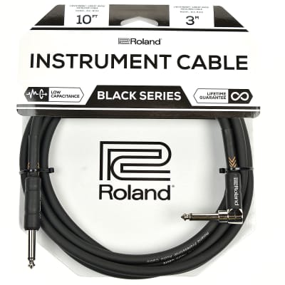 Roland Black Series 10ft A/S 1/4” Instrument Cable