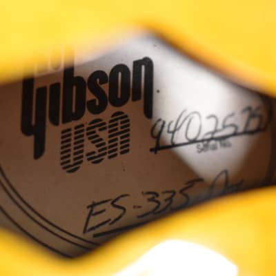 1995 Gibson ES-335 Tobacco Sunburst Finish Electric Guitar w/HSC image 14
