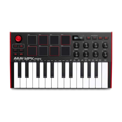 Akai MPK Mini MK3 25-Key Keyboard Controller (Red)(New)