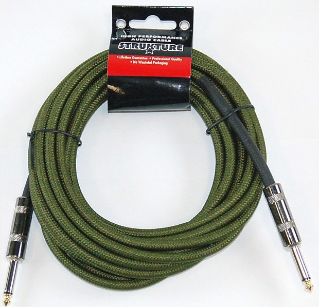Strukture SC186MG Woven 1/4" TS Instrument Cable - 18.6' image 1