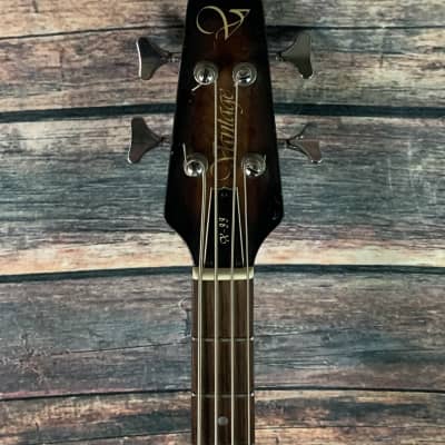 Used Vantage X-99 4 String Electric Bass with Gig Bag- Sunburst image 4