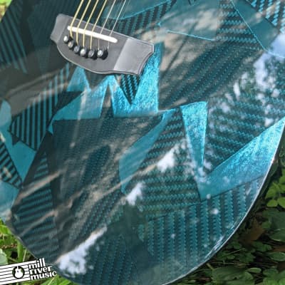 Rainsong Black Ice 25 Year Blue HI Carbon-Fiber Acoustic Electric Guitar w/HSC image 10