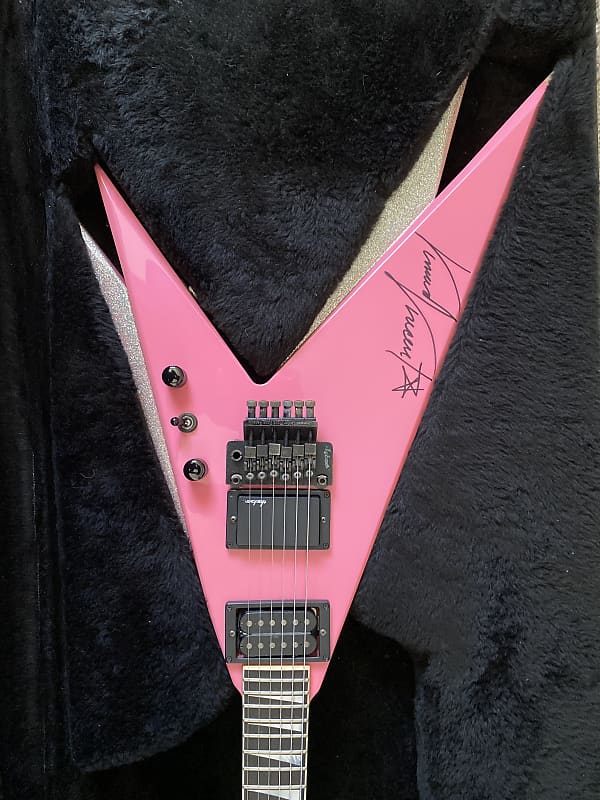 Jackson USA Vinnie Vincent Vee 1988 Pink OHSC | Reverb