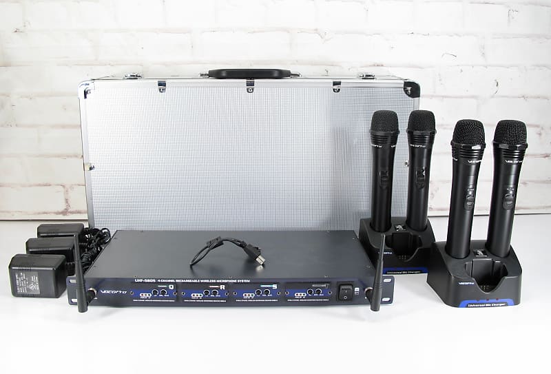 VocoPro UHF-5805 Rechargeable 4Channel UHF Wireless Microphone