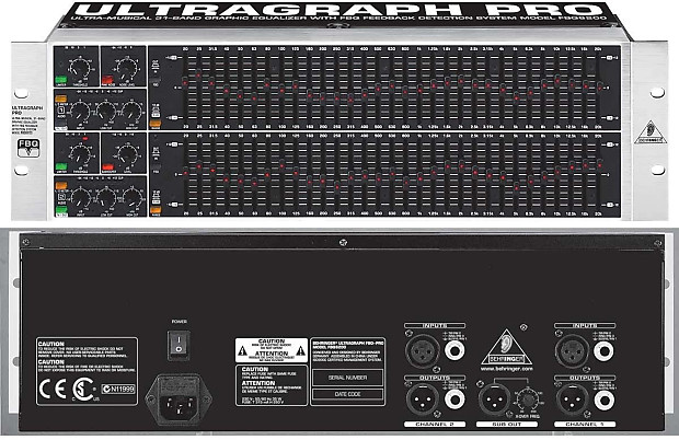 Behringer Ultragraph Pro FBQ6200HD High-Definition 31-Band Stereo Graphic EQ image 2
