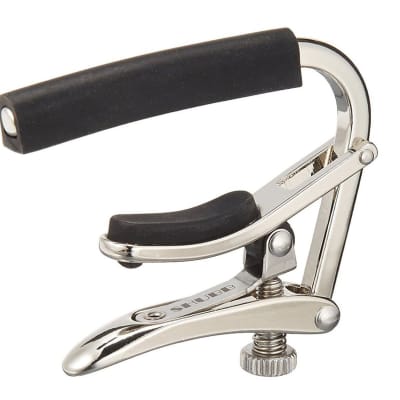Shubb C1 Polished Nickel Capo for Acoustic or Electric Guitars for sale