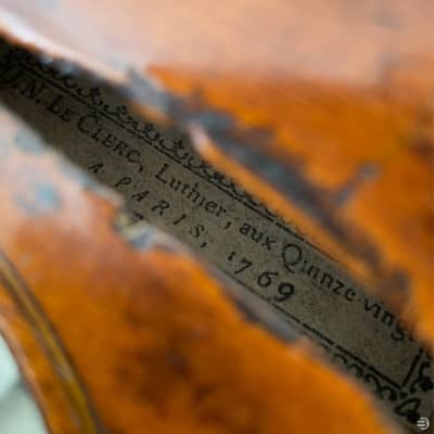 Antique Violin from Klingenthal, Germany - Labeled: J. N. Le Clerc - c. 1800 - LOB: 356 mm image 6