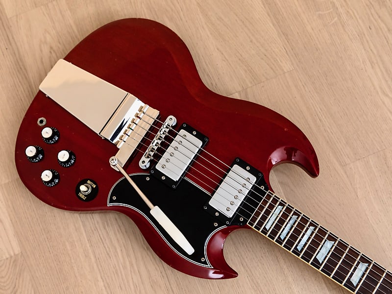 1980 Greco SS700 Vintage Electric Guitar Cherry w/ Long Frame Vibrola &  Case, Japan Fujigen