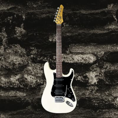 Aslin Dane AST-4 Strat style - Glossy Vintage White for sale