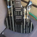 Schecter Synyster Gates Custom with Seymour Duncan Pickups Black with Silver Pinstripes with hard case Set Neck