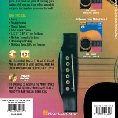 PDP - Hal Leonard Guitar Method – Book 1, Deluxe Beginner Edition -  Includes Audio & Video on Discs and Online Plus Guitar Chord Poster Guitar  Method
