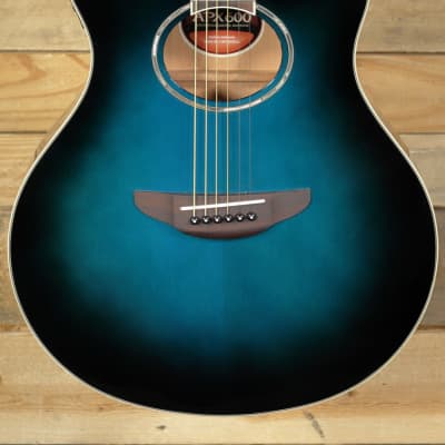 Yamaha APX600 Thinline Acoustic/Electric Guitar Oriental Blue  Burst image 2