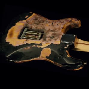 Custom Fender "Strat on Fire" Survivor Stratocaster Heavy Relic Stratohawk Handwound  6469 Pickups image 8