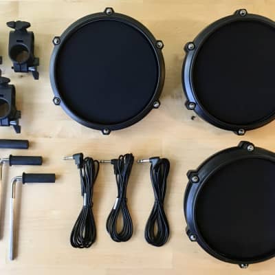 Set of 3 - NEW Alesis Turbo 8" Single-Zone Mesh Pads Pack-Drum,Clamp,Rod,Cable 1 image 1