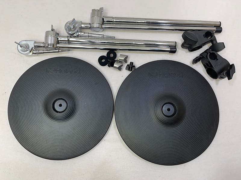 TWO Roland CY-12C V-Cymbal V Drum Trigger CY12C MOUNTS image 1