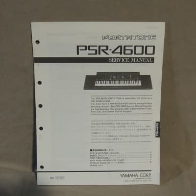 Yamaha Portatone PSR-4600 Service Manual [Three Wave Music]