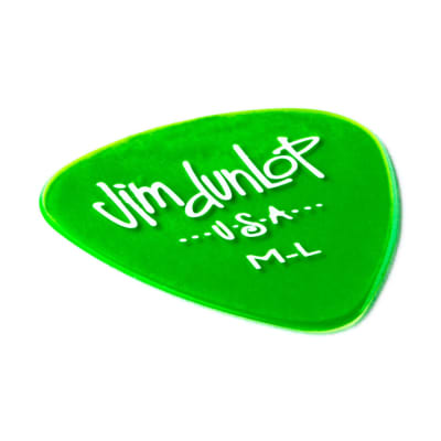 Dunlop Gels Green Medium-Light Picks (12-Pack), Vivid Translucent Polycarbonate image 3