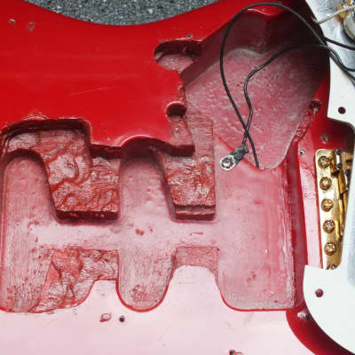 Fender Stratocaster FR Gold HSS * Noiseless 4 / Shawbucker 1991 Fiesta Red image 23