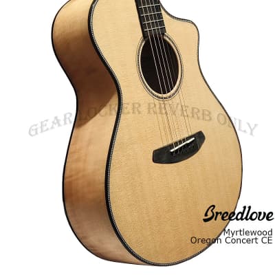 Breedlove Oregon Concert CE all solid Sitka Spruce & Myrtlewood acoustic electric guitar image 5