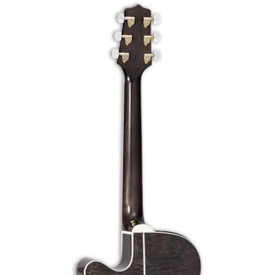 Takamine GN75CE TBK NEX Cutaway Acoustic-Electric Guitar with ChromaCast Hard Case & Accessories, Transparent Black image 7
