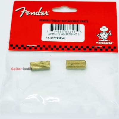 Genuine Fender 2-Point Tremolo Inserts Screws Bridge Pivots  - 2 Pack image 2
