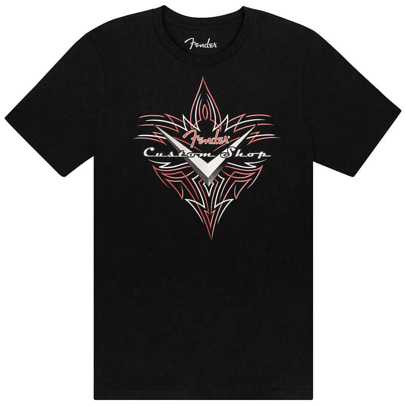 Fender TShirt Custom Shop Pinstripe / Black MEDIUM Reverb