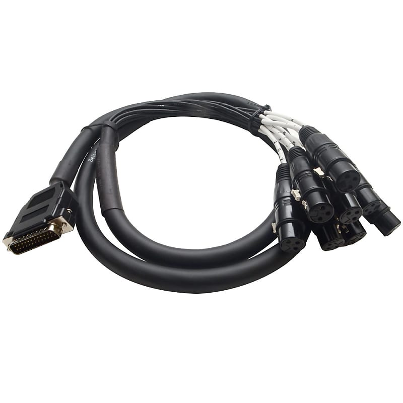 DB25 - 8 Channel XLR Female 5 Foot D-Sub Snake Cable Patch Bay Interface Modular image 1