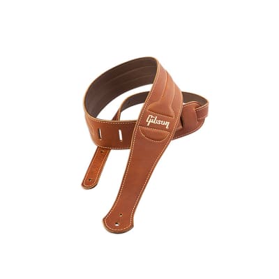 Moody Classic Leather Back Guitar Strap Black/Cream | Reverb