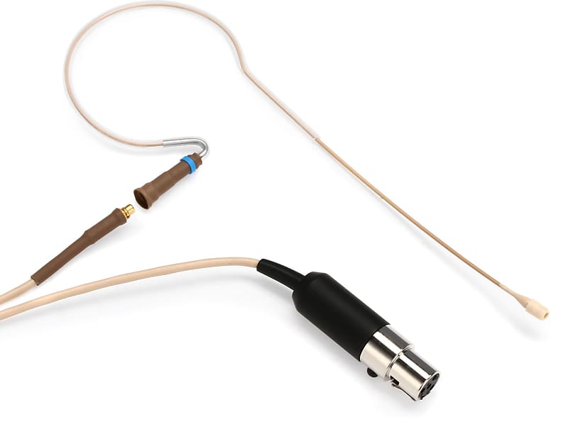 Countryman E6 Omnidirectional Earset Microphone - Low Gain with 2mm Cable and TA4F Connector for Shure Wireless - Light image 1