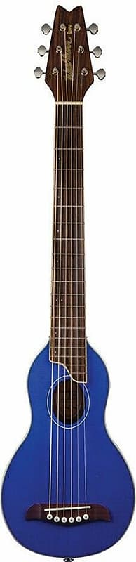 Washburn Rover Steel String Travel Guitar w/ Gig Bag - Trans Blue - RO10STBLK image 1