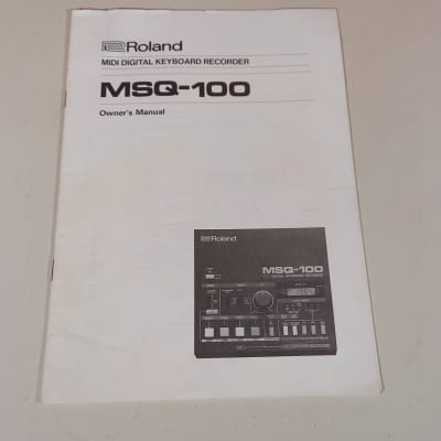 Roland MSQ-100 MIDI Digital Keyboard Recorder Original Manual