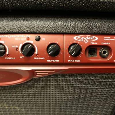 Used Line 6 Spider 112 50-Watt Modeling Guitar Combo Amplifier, Black with Red Face Plate image 3