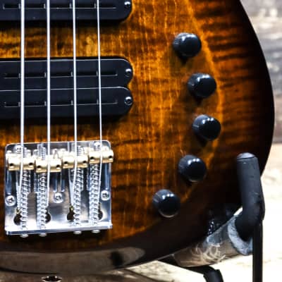 PRS Grainger 4 String Bass Black Gold Burst Solidbody Electric Bass w/Case #0359962 image 7