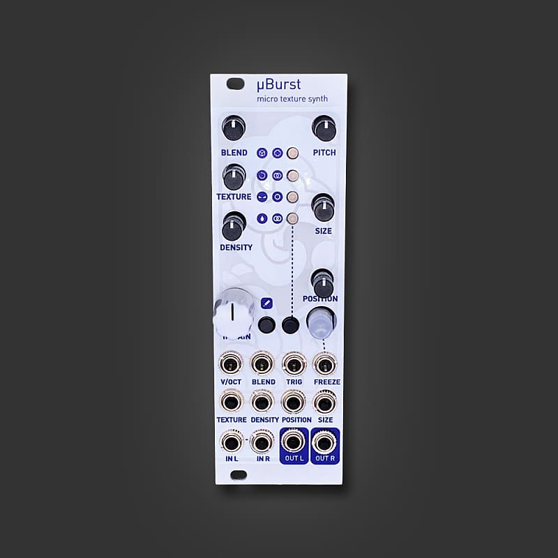 uBurst - Mutable Instruments Clouds in 8HP feat. sandblasted white Magpie Modular panel image 1