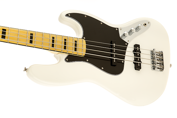 Squier Vintage Modified '70s Jazz Bass Guitar Olympic White | Reverb