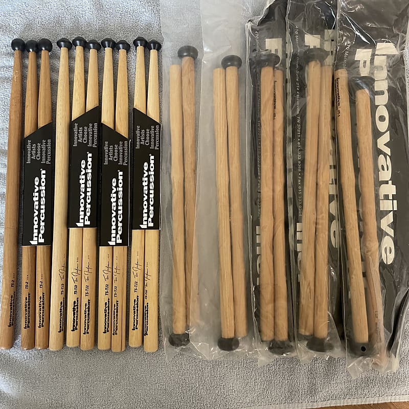 9 Pairs - Innovative Percussion TS-2, TS-TJ2, FT-1B, FT-1 Multi Tom Tenor Mallets Drum Sticks image 1