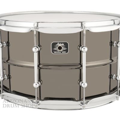 LUDWIG Universal Brass Snare Drum 8 x 14 Black Nickel Over Brass w/ Chrome (LU0814C) NEW! image 1