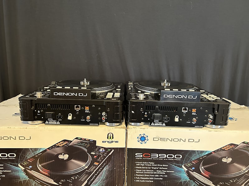 Denon DJ SC3900 Pair Of Digital Turntable Controller Media