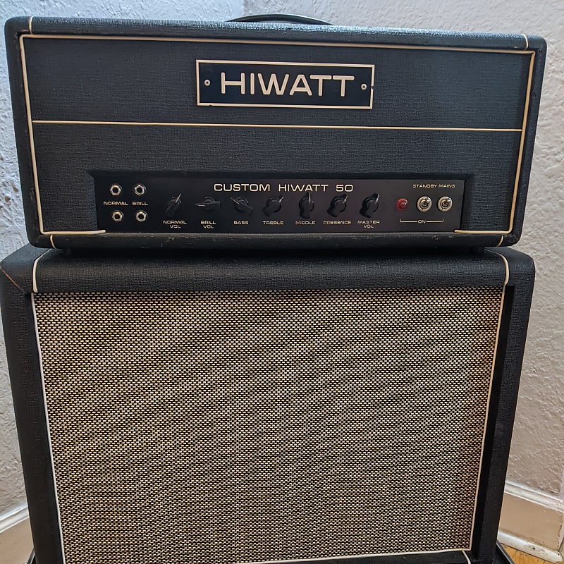 1973 Hiwatt DR504 Custom 50 amp, w/ 2x12 speaker cabinet and