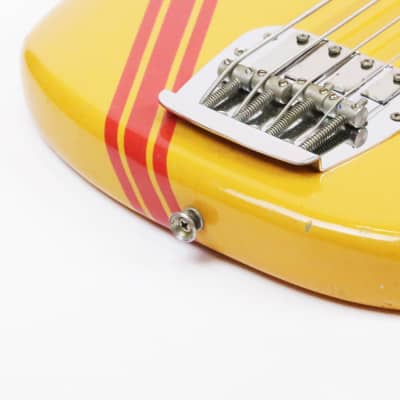 1972 Fender Mustang Bass Competition Orange Vintage Original Rare Custom Color Shot Scale Electric Bass Guitar w/ Orig. Hard Case image 5
