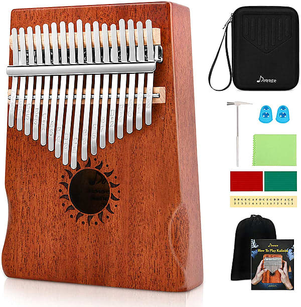 Kalimba Thumb Piano 17 Keys, Portable Mbira Finger Piano w