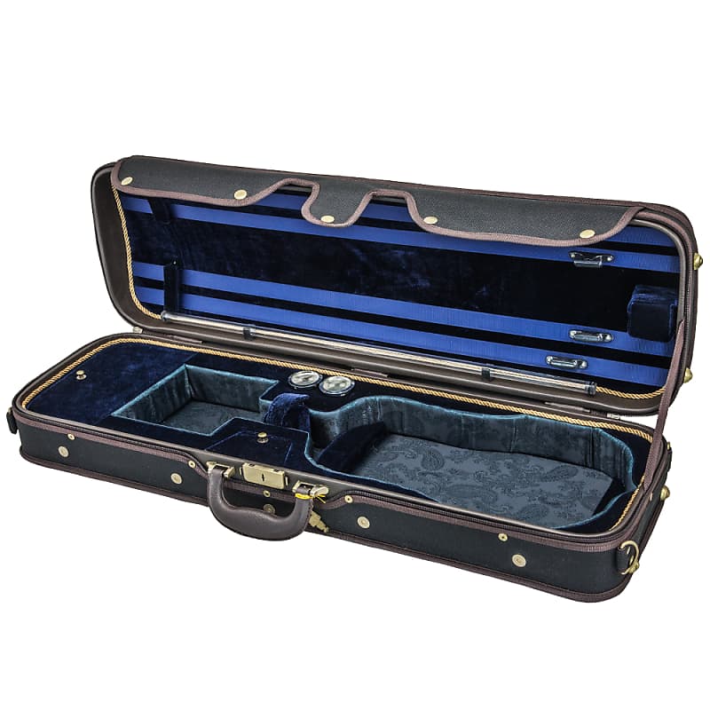 Sky Violin Oblong Case VNCW02 Solid Wood with Hygrometers Black