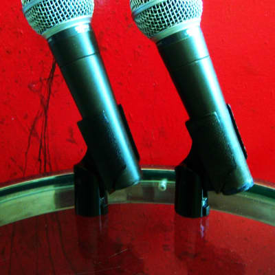Two vintage American 1980's Shure SM58 Handheld Cardioid Dynamic Microphones Low Z w accessories image 10