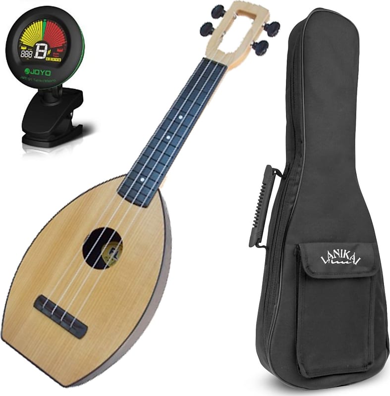 Magic Fluke Company Fluke Ukulele, Tenor, Mango Orange Finish with Cin