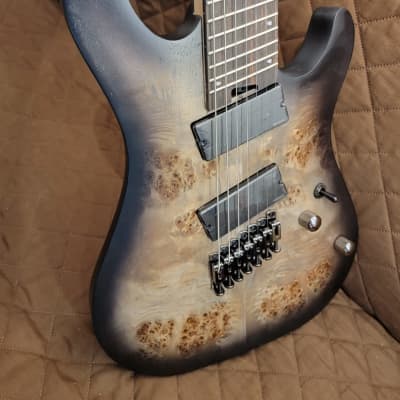 Cort KX507MSSDB KX Series Poplar Top 5pcs Maple & Purple Neck 7-String Multiscale Electric Guitar w/Hard Case image 4