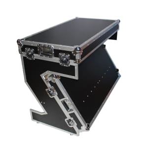 ProX XS-ZTABLE ATA Flight Case Folding Portable DJ Table with Handles and Wheels
