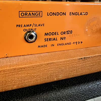 Orange OR-120 1974 original vintage UK tube amp amplifier image 7