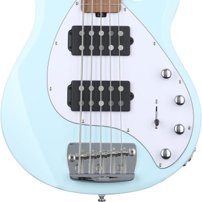 Sterling By Music Man StingRay RAY35HH Dent and Scratch Bass Guitar - Daphne Blue image 1
