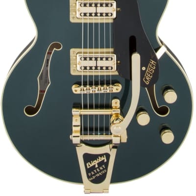 Gretsch G6659TG Players Edition Broadkaster Jr. Center Block Single-Cut with String-Thru Bigsby and Gold Hardware - USA Full'Tron Pickups, Ebony Fingerboard, Cadillac Green for sale